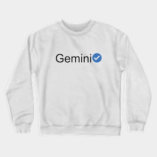 Verified Gemini (Black Text) Crewneck Sweatshirt